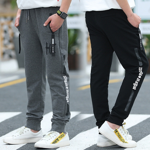 Teen Age Spring Sport Casual Pants Boys Jogger Pants Kids Trousers