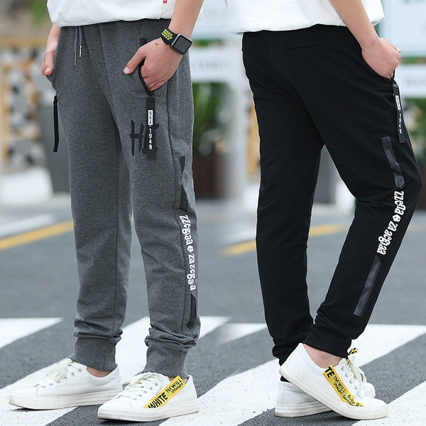 Teen Age Spring Sport Casual Pants Boys Jogger Pants Kids Trousers 2 Colors  5-14 Years