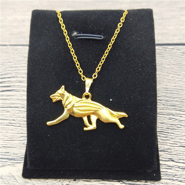 Enamel Antique Silver German Shepherd Dog Necklace Pendant Charms Jewelry  Gifts | eBay