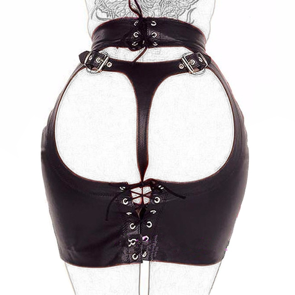 Porn For Women Bdsm Black PU Erotic Fetish Dress Mini Adult Game Porn Skirt Sex Bdsm Bondage Women Sex Toy Wish
