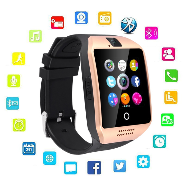 Bluetooth Smart Watch Q18 plus smartwatch sync phonebook for samsung Xiaomi huaiwei iphoneandroid smart phone wrist watch 5colors