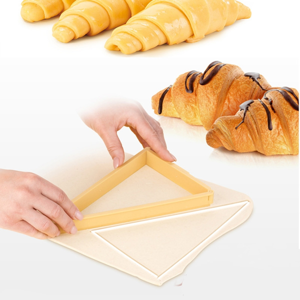 DIY Triangle Foldable Croissant Baking Mold Bread Maker Cookie Pastry Dough  Cutter Bread Fondant Cake Mold Baking Tool