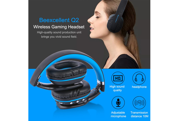lucht ziekte Persoon belast met sportgame Bluetooth Gaming Headset Beexcellent Q2 Wireless Headset with Mic LED  Gaming Headphone | Wish
