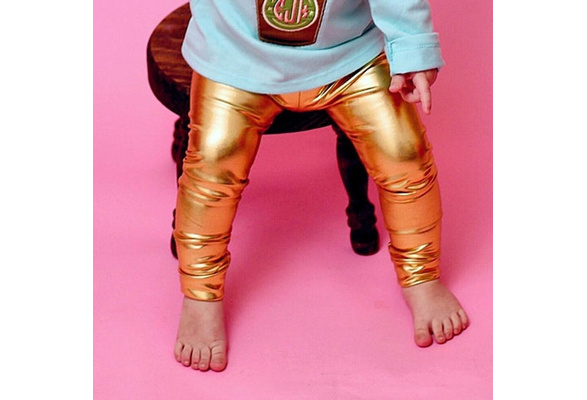 baby metallic leggings