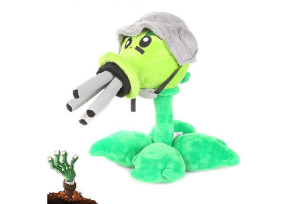 12inch Plants Vs Zombies Gatling Pea Peashooter Plush Stuffed Toy Dolls Gift   Z 