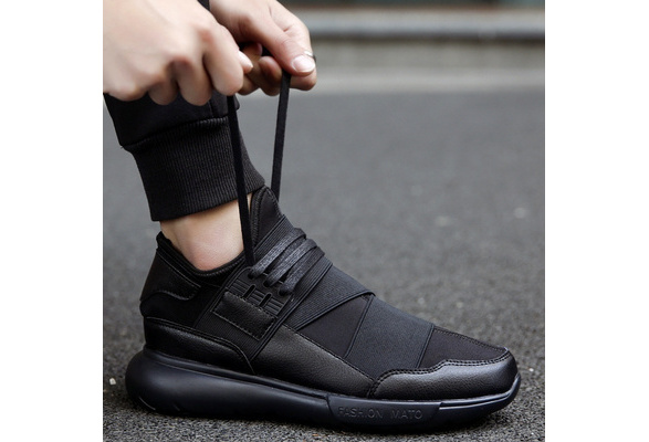 【送料&関税込】Y-3 Black Leather Sneakers - Unisex 5aba02cf1c6def29489487b6-