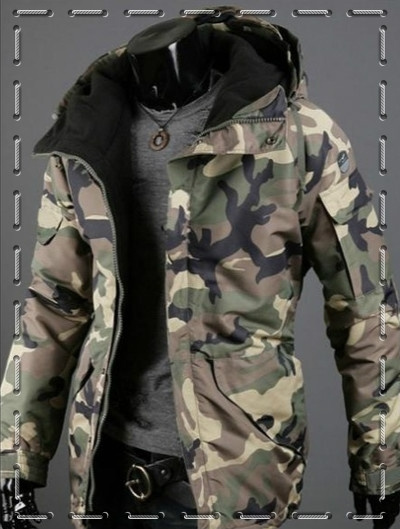 Men's Casual Camouflage Hooded Windproof Jacket Coat Hip Hop Hoodies ...