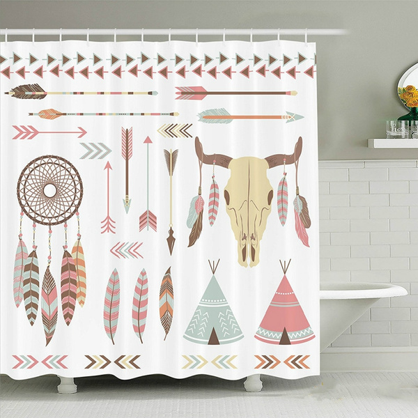 Feather Shower Curtain, Ethnic and Tribal Native American Dream