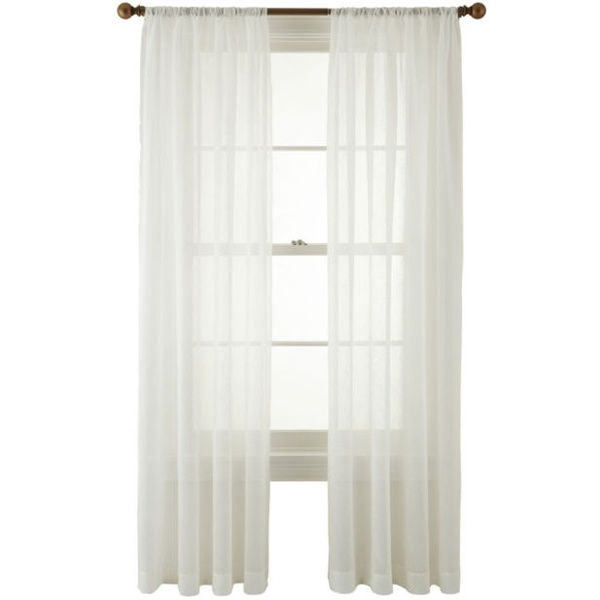 Royal Velvet Crushed Voile Rod Pocket Sheer Curtain Panel 50x95 Egret Wish Royal Velvet Crushed Voile Rod Pocket, Royal Velvet Curtains