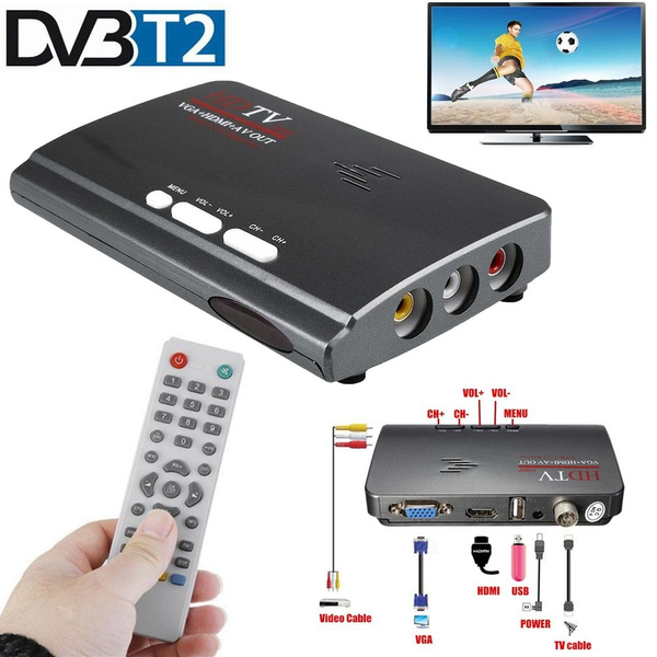 1080P Remote Control HDMI Satellite Receiver TV DVB-T2 VGA/AV Tuner | Wish
