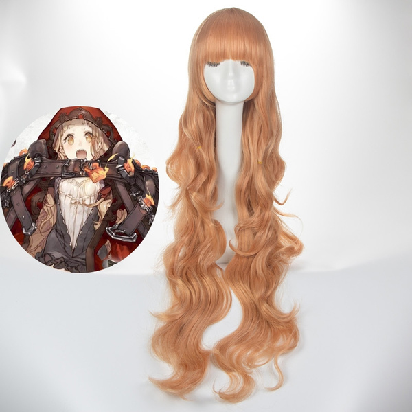 Cosplay SINoALICE Sino Alice high temperature Costume Cosplay Japanese Game wig Little Red Riding hood long brown curly