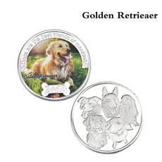 germanshepherd, golden, souvenircoin, Dogs