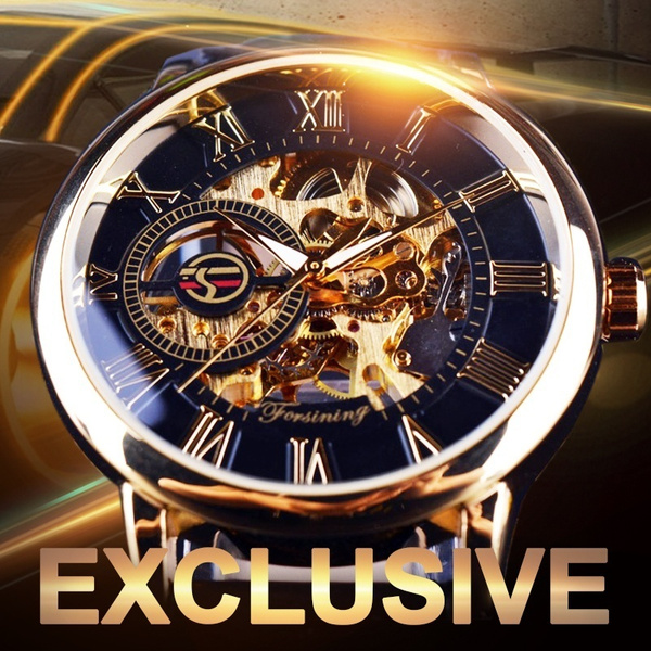 Forsining Men Watch Top Brand Luxury Mechanical Watches- Mechanical Man  Gold Skeleton Watch - Best Gift for Him - Aliexpress