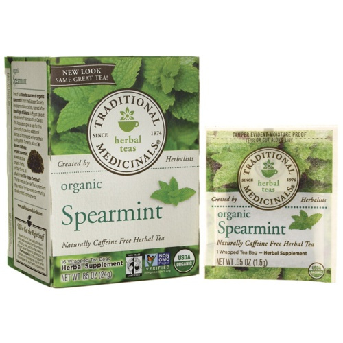 Traditional Medicinals Organic Spearmint Caffeine Free Herbal Tea Bags