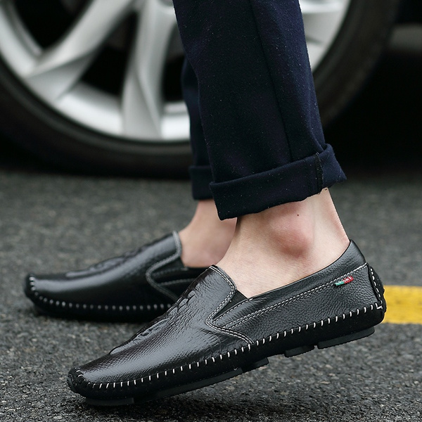 Crocodile Leather Men Loafers Moccasins 