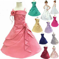 gowns, Flowers, Princess, kidsdres