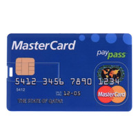 Master Card Waterproof 64/128GB Bank Credit Card Shape USB Flash Drive ...