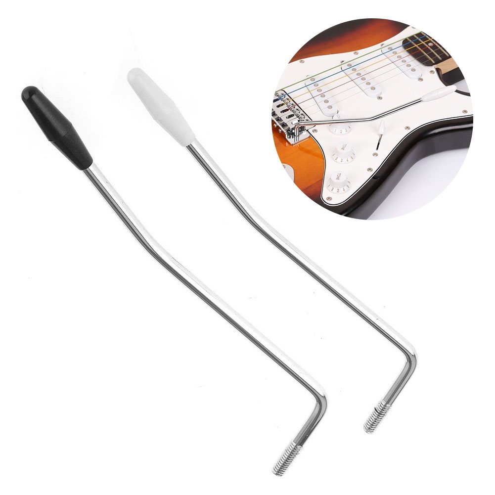2Pcs Whammy Bar, 6mm Thread Tremolo Arm, Black And Silver Whammy Bar For Electric Guitar Electric Guitar Whammy Bar With 3 Pcs Tip Metal Single