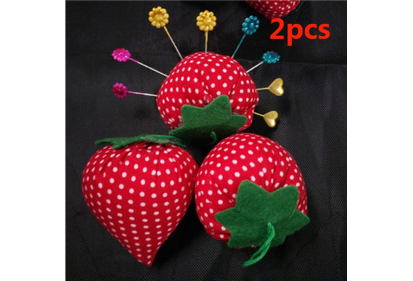 Cute Strawberry Style Pin Cushion Pillow Needles Holder Sewing Craft 