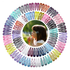 32 Colors 10pc/SET 2 Inch Snap Hair Clips No Slip Metal Hair Clip Barrettes for Girls Kids Women Accessories