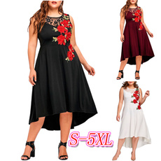 Swing dress, printeddres, dewshoulder, plus size dress