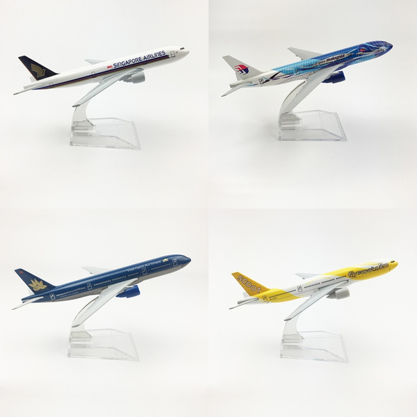 Air Singapore Flyscoot Airlines Boeing B777 Aircraft Airplane Model Plane 16cm 
