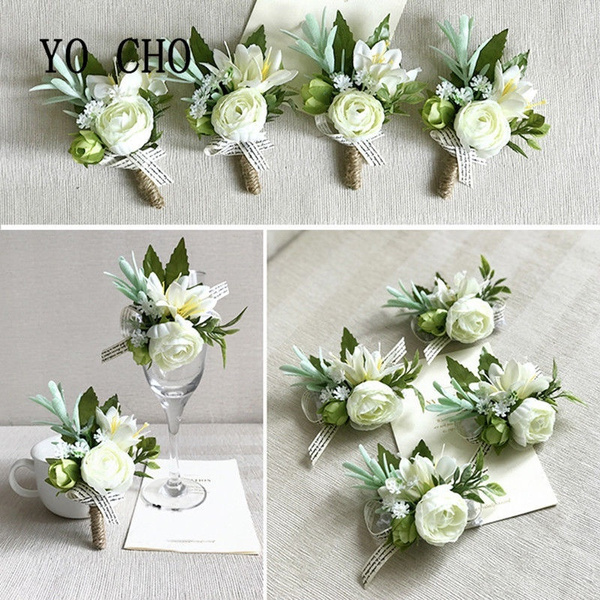  Topyond Wrist Corsages for Wedding Bride, Wrist Flower  Decorative White Roses and Green Leaves for Prom Party, Elevating Your  Wedding or Prom Ensemble : Home & Kitchen