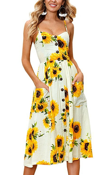 bohemian spaghetti strap dress