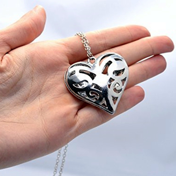 Heart Filigree Locket Necklace Caroline Forbes TV Series -  Sweden