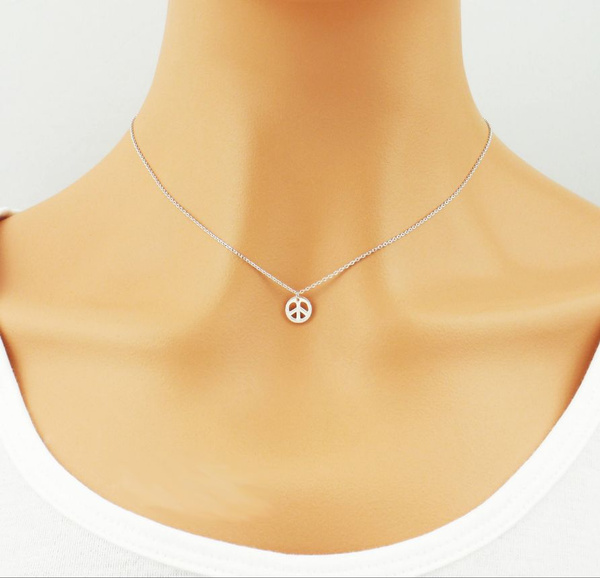 Peace Sign Choker. Tiny Peace Sign 