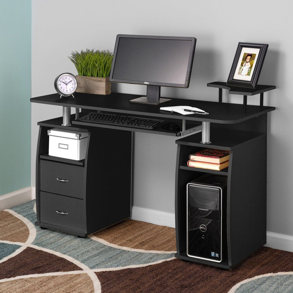 Computer PC Desk Work Station Office Home Raised Monitor & Printer ...