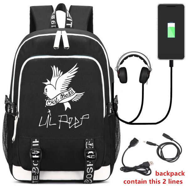 Lil Peep Travel Laptop Backpack Canvas Casual Bookbag