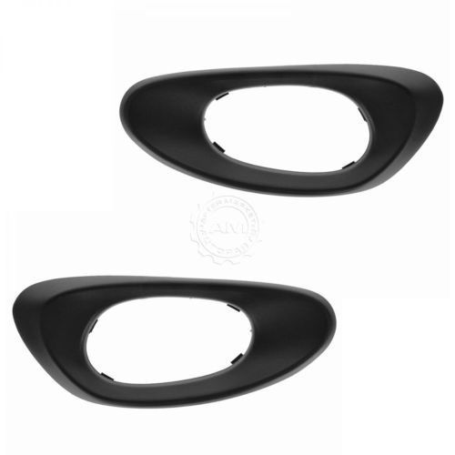 Door Handle Bezel Inside Textured Black Front Pair Set for Chevy Trailblazer EXT