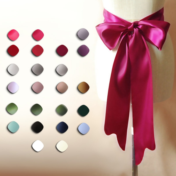 Wide Satin Waistband Wedding Bridal Fancy Dress Party Ribbon Sash Tie ...