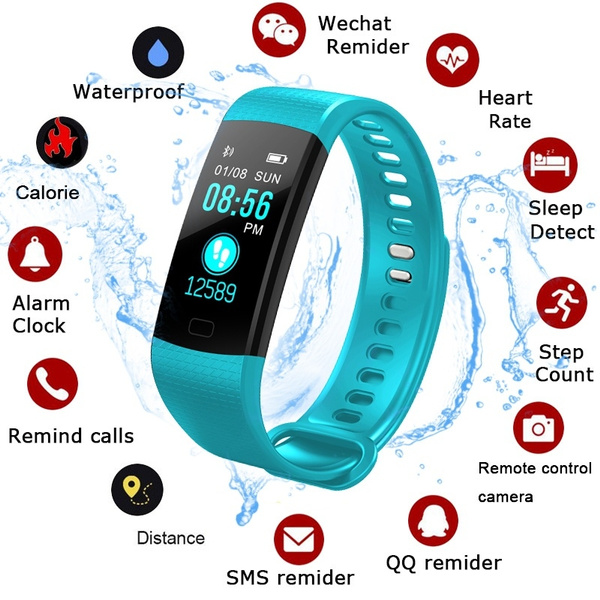 Y5 smart watch activity heart rate tracker hot sale review