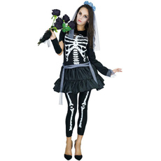 womanskeletonfancydre, Cosplay, Skeleton, halloweenpartycostume