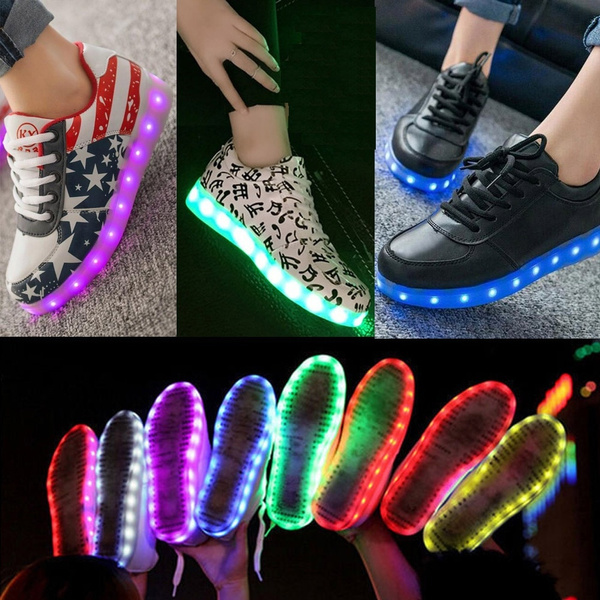 veel plezier Meditatief zuigen Damen Leuchtende LED Schuhe Sneaker Licht Blinkend Turnschuhe 7 Farbwechsel  | Wish