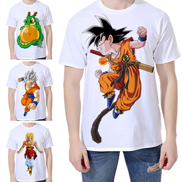 Hot Summer Fashion Son Goku Printing Tee 18 Men S Fashion Japan Anime Dragon Ball Z T Shirt Super Saiyan Shirt Hipster Hot Tops Men Clothing Wish