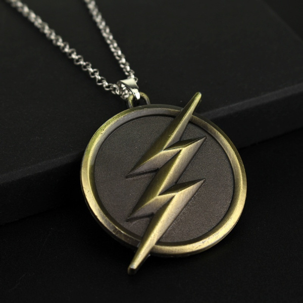 Superhero The Flash Necklace Lightning Logo Stainless Steel Chain Pendants Men Women S Jewelry Wish - The Flash Pendant