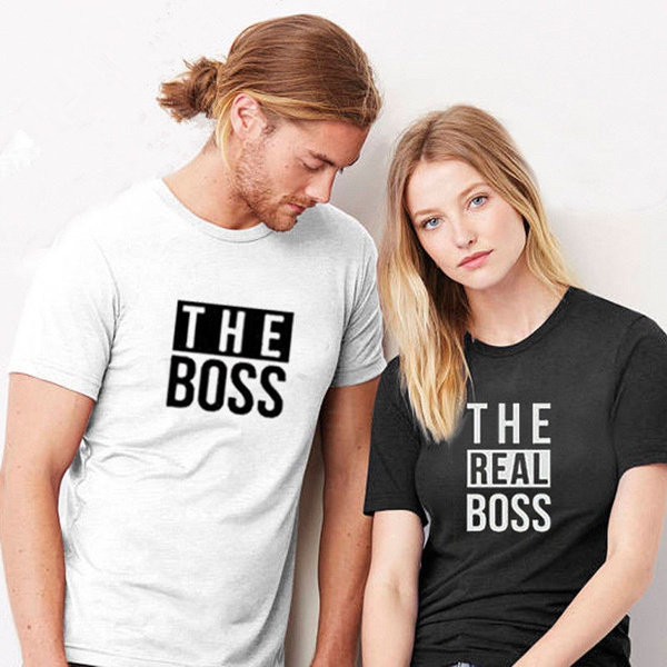 couple t shirt the boss