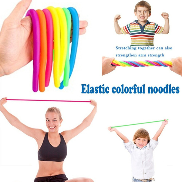 Stretchy String Fidget Noodle Autism ADHD Sensory Anti Stress Fiddle Toys 