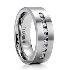 Steel, 8MM, bandring, wedding ring