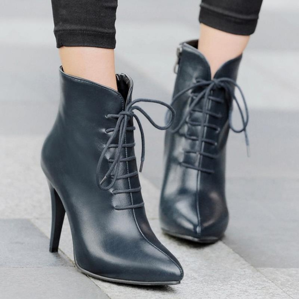 pointed toe platform ankle boots