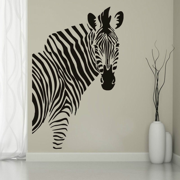 Zebra Silhouette Wall Decals Animal Home Decor Vinyl Adhesive DIY