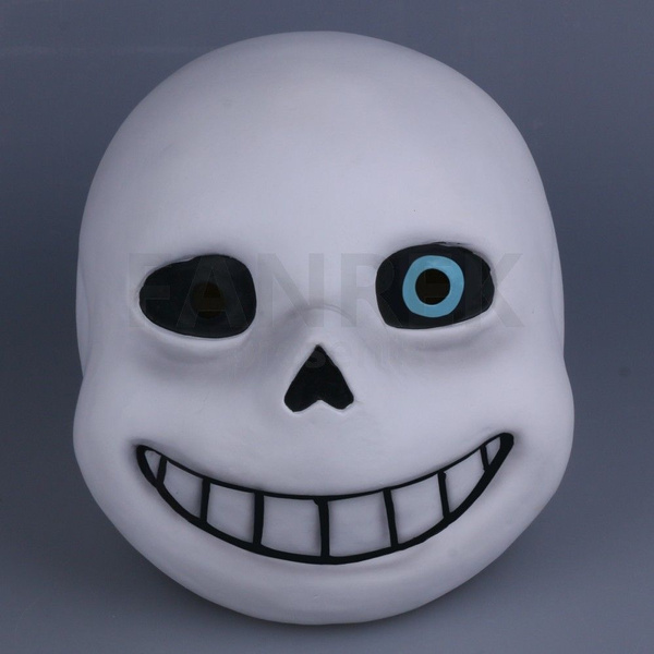 Undertale Sans Papyrus Mask Anime Cosplay Latex Blue Eyes Mask Halloween Helmet