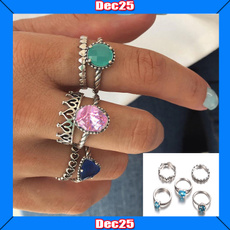 Blues, Silver Jewelry, crystal ring, Women Ring