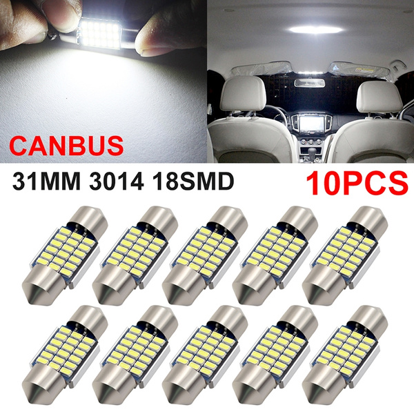10pcs 31MM Festoon led Dome C5W LED 3014 18SMD LED Canbus Car Door Car  Lights Auto Interior Dome Lamp