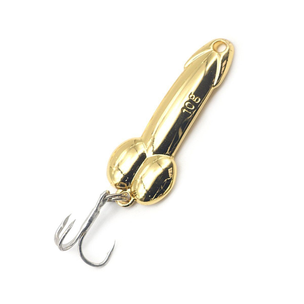 Penis Spoon Fishing Lure 10g-20g with Hooks Gold/Silver Metal Bait