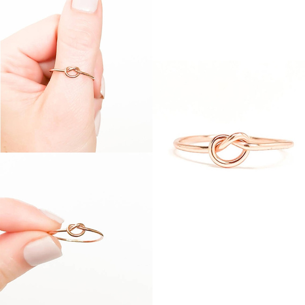 love knot rose gold ring