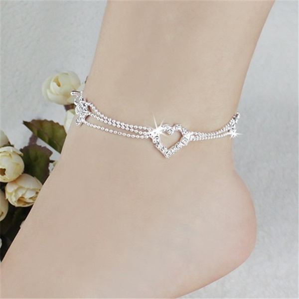 heart anklet bracelets